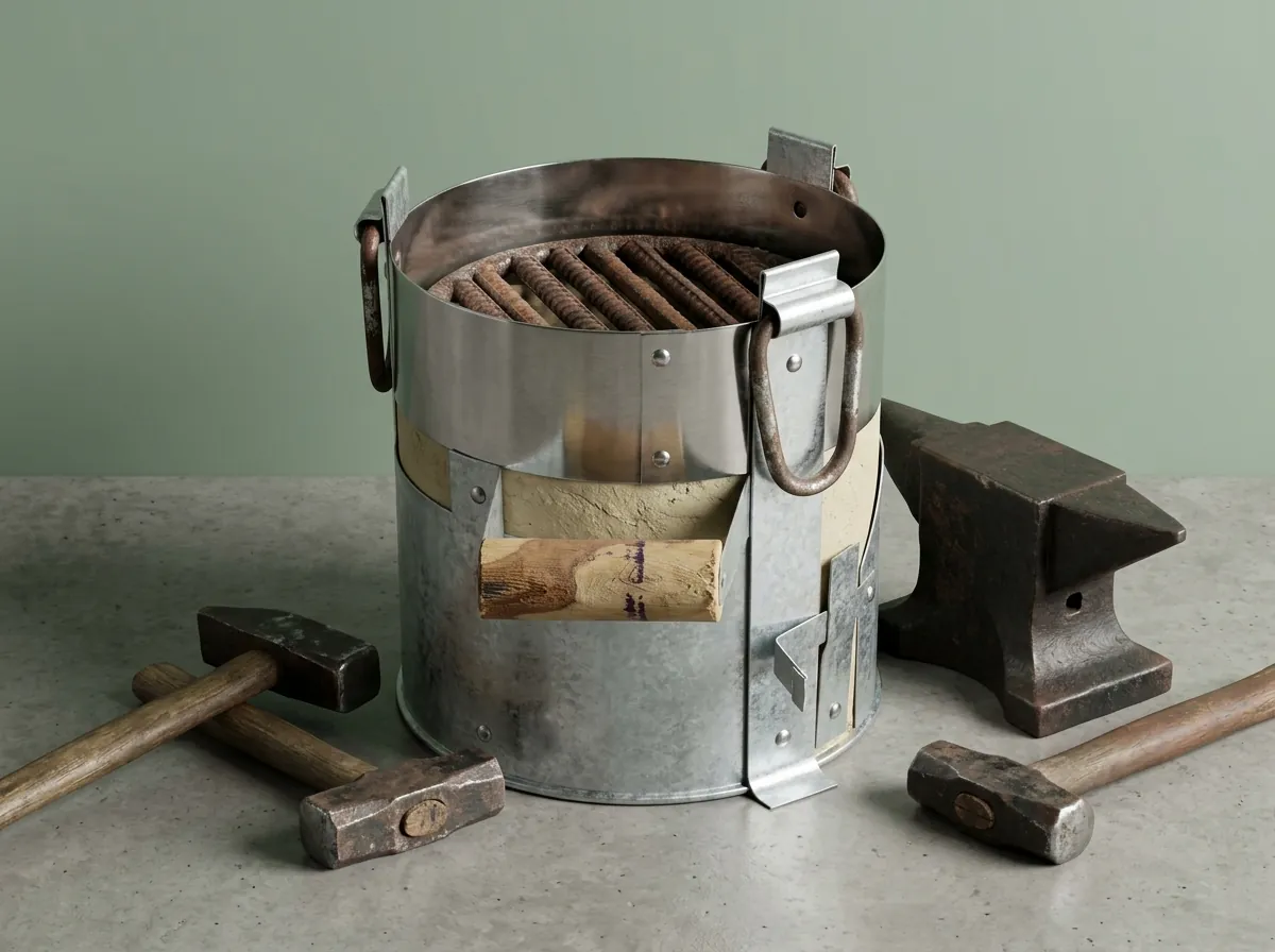Traditional Blacksmith Charcoal Forge Stove (Angithi) with Heavy Rebar Grate — Hardware Hub Pakistan
