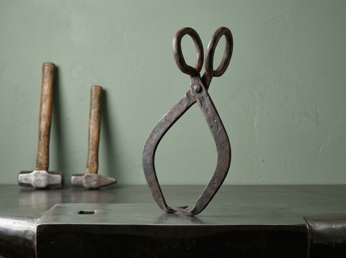 Traditional Hand-Forged Curved Lifting & Crucible Tongs (Sansi) — Hardware Hub Pakistan