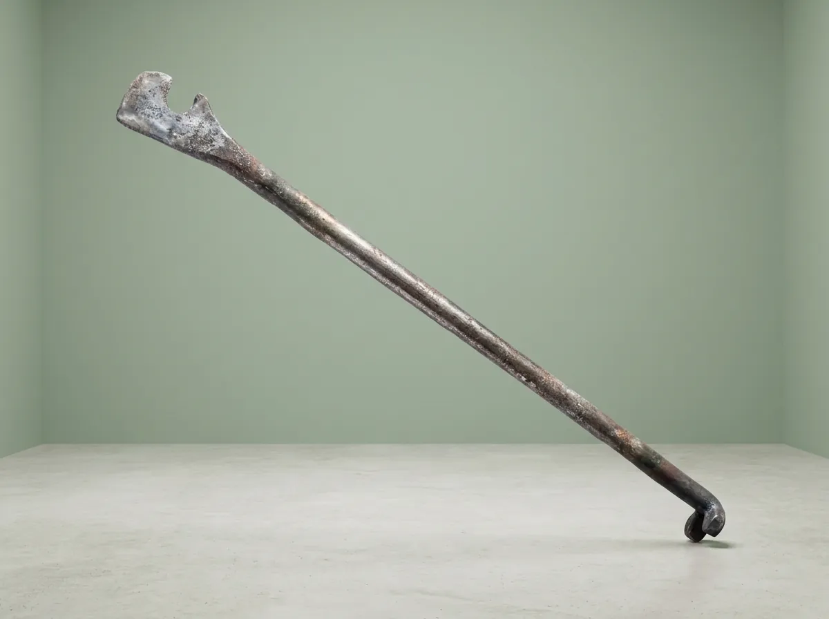 Traditional Blacksmith-Forged Iron Sabbal with Custom Head — Hardware Hub Pakistan